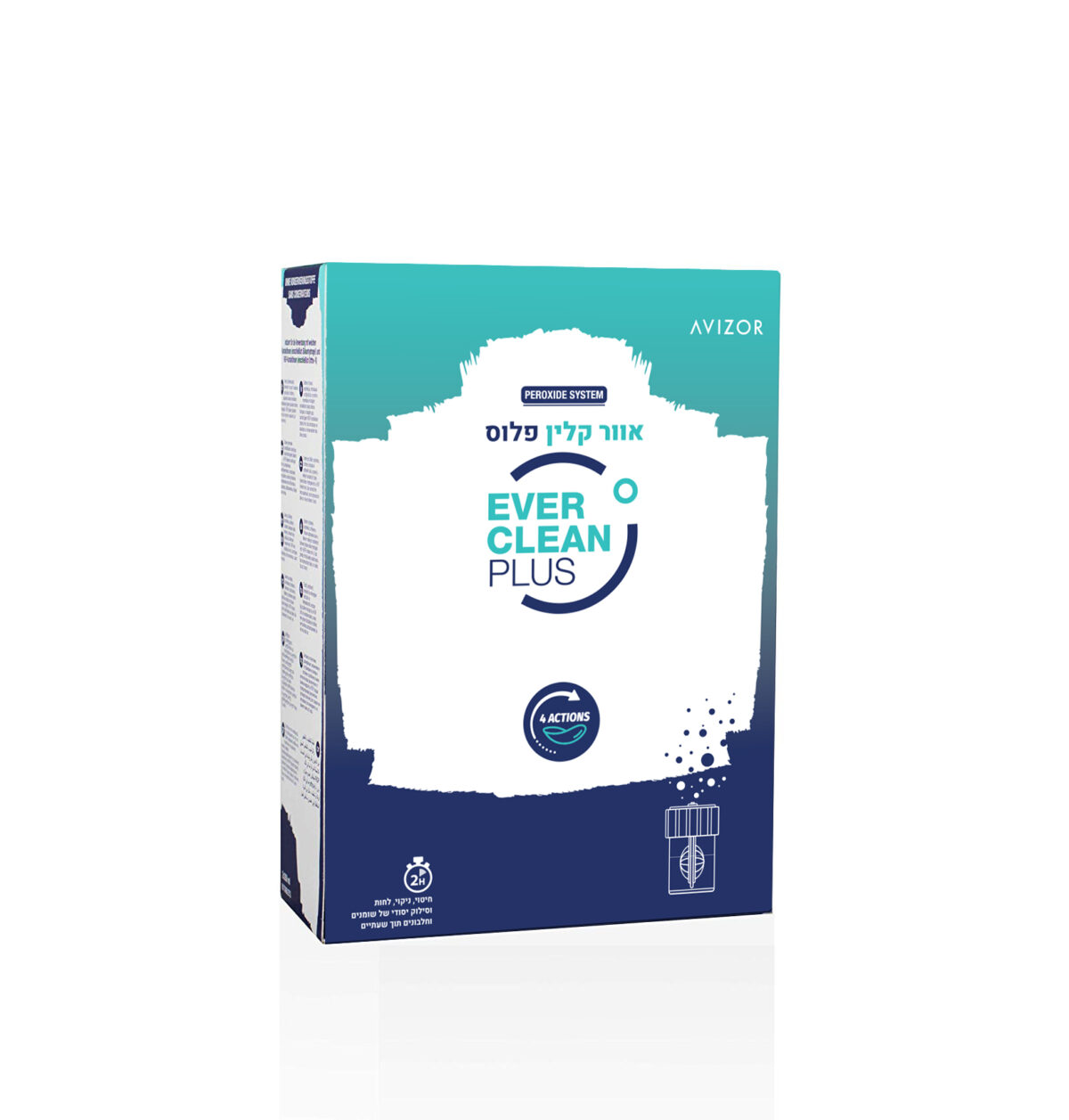 זוג תמיסות אבר קלין לעדשות מגע (Ever clean)