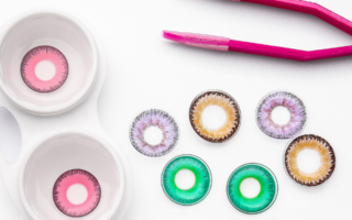 עדשות צבע עם מספר