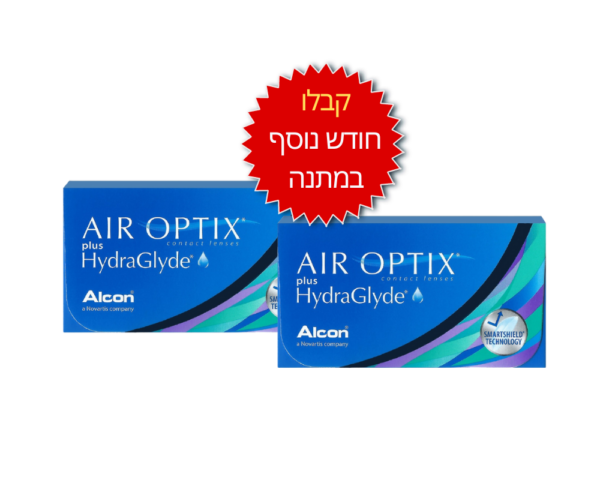 עדשות חודשיות אייר אופטיקס - Air Optix Plus HydraGlyde 6pck