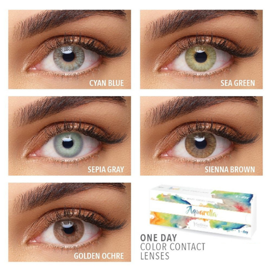 עדשות צבעוניות יומיות סולוטיקה אקוורלה - Solotica Aquarella Daily