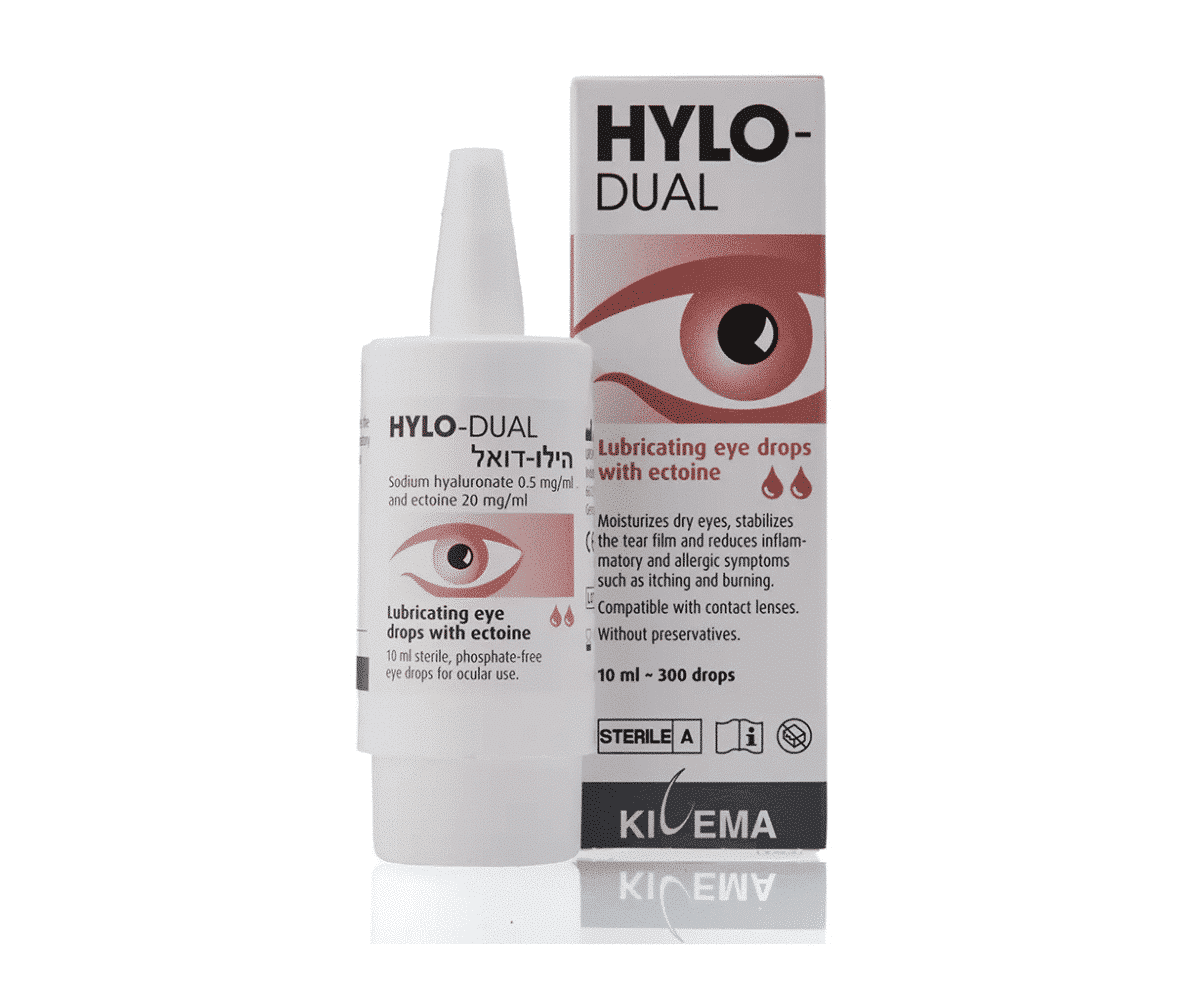 טיפות עיניים מסככות עם אקטואין - הילו דואל 10 מ”ל - HYLO DUAL 10ml